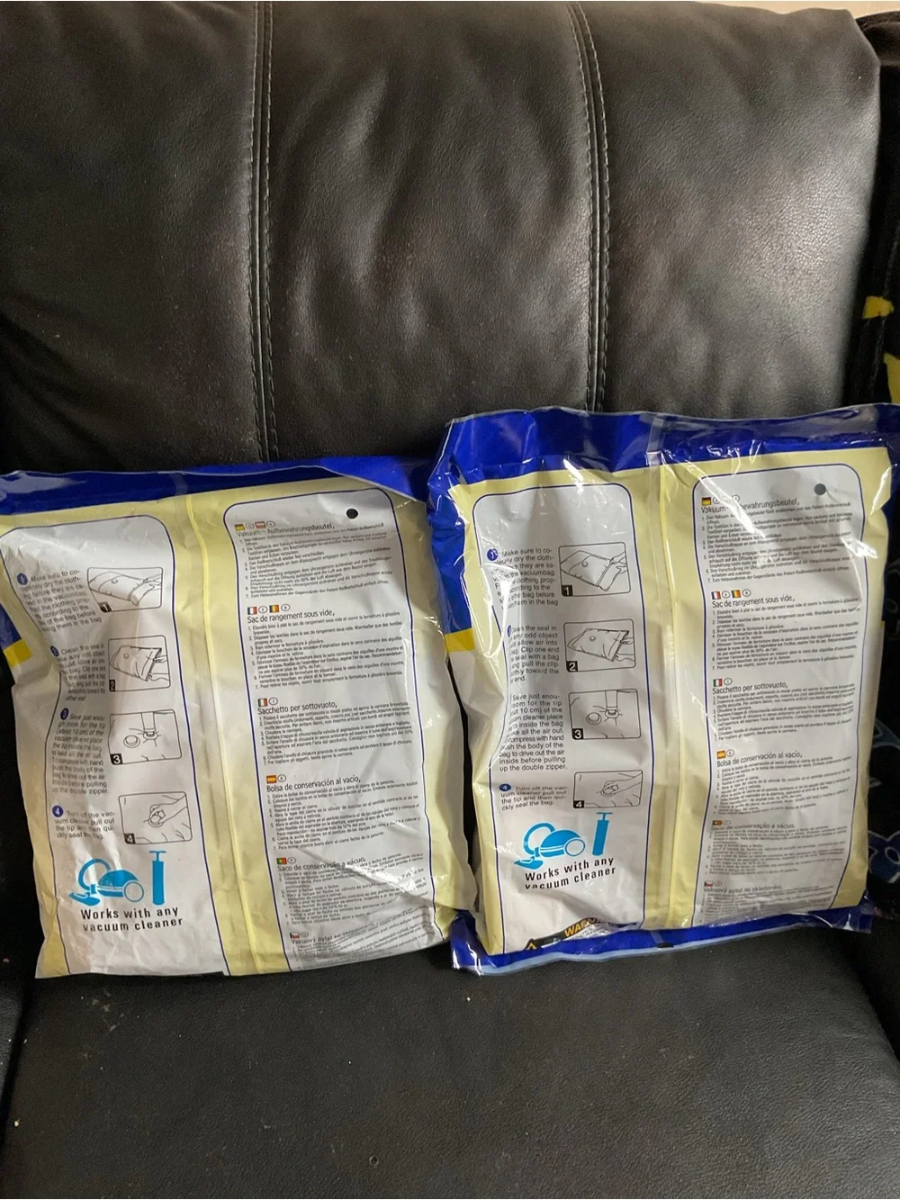 2pk Larger Thicker Vacuum Storage bags and 2 electric pump
